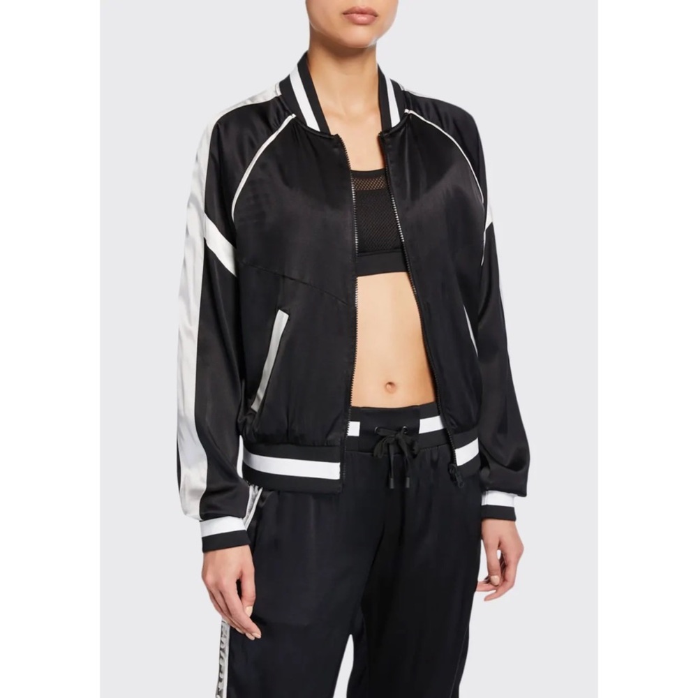 NWT Blanc Noir Amida Stretch Silk Reversible Jacket Size Small